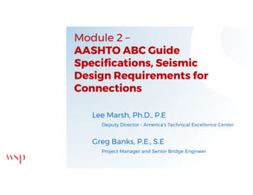 AASHTO ABC Guide Specifications, Seismic Design .