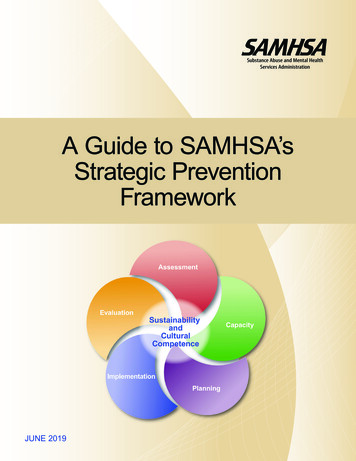 A Guide To SAMHSA’s Strategic Prevention Framework