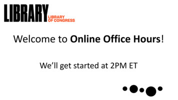 Welcome To Online Office Hours - Loc.gov
