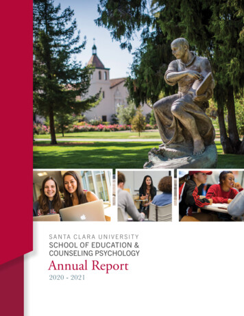 COUNSELING PSYCHOLOGY Annual Report - Scu.edu