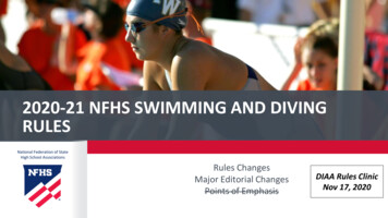 2020-21 NFHS SWIMMING AND DIVING RULES