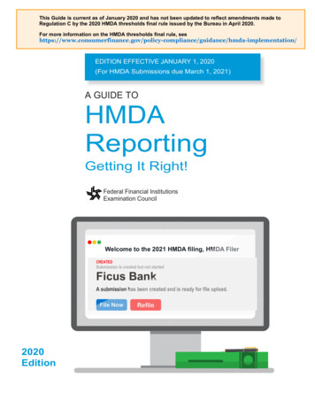 A GUIDE TO HMDA Reporting - FFIEC Home Page