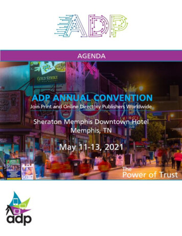 2021 ADP Annual Convention Agenda