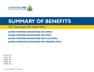 SUMMARY OF BENEFITS - Johns Hopkins Advantage MD