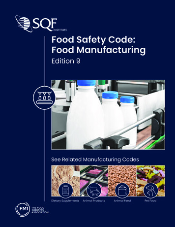 Food Safety Code: Food Manufacturing - SQFI