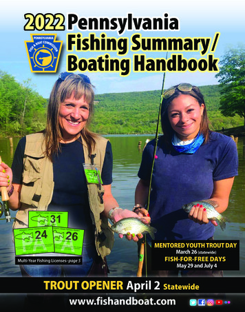 2022 Pennsylvania Fishing Summary Boating Handbook