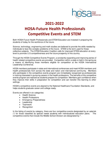2021-2022 HOSA-Future Health Professionals Competitive Events And STEM