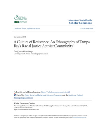 A Culture Of Resistance: An Ethnography Of Tampa Bay's Racial Justice .