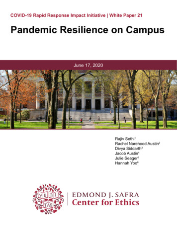 COVID-19 Rapid Response Impact Initiative White Paper 21 Pandemic .