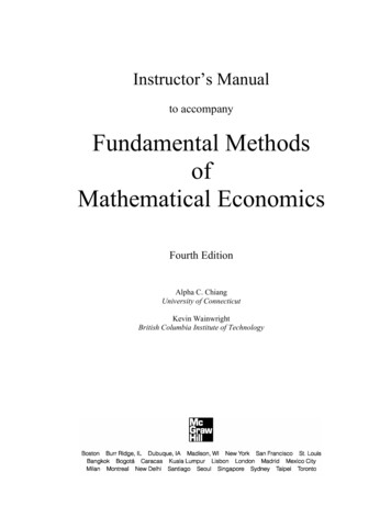 To Accompany Fundamental Methods Of Mathematical 