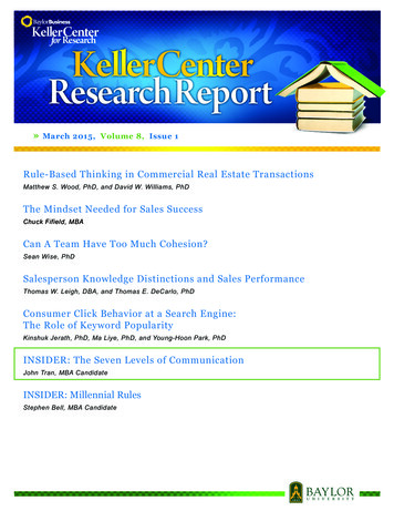 March 2015, Volume 8, Issue 1 - Baylor