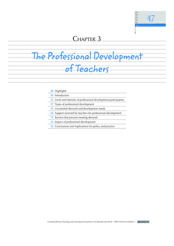 The Professional Development Of Teachers - OECD