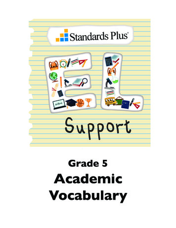 Grade 5 Academic Vocabulary - Standards Plus
