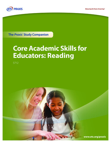 Core Academic Skills For Educators: Reading