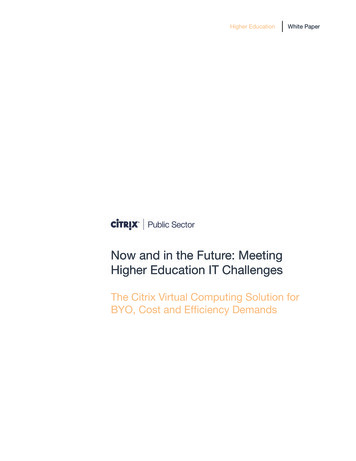 Now And In The Future: Meeting Higher Education IT Challenges