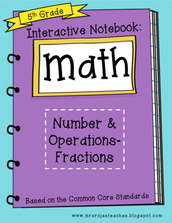 5th Grade Interactive Math Notebook - NF