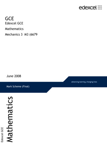 Edexcel GCE Mathematics Mechanics 3 M3 (6679