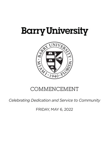 COMMENCEMENT - Barry.edu