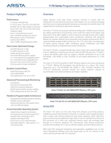7170 Series Programmable Data Center Switches - Arista