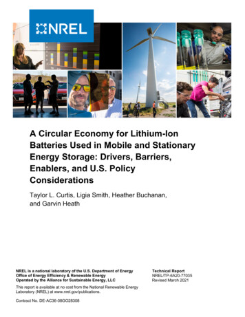 A Circular Economy For Lithium-Ion Batteries Used In Mobile And .