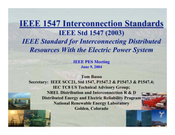 IEEE 1547 Interconnection Standards - Corpora.tika.apache 