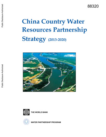 China Country Water Resources Partnership Strategy - World Bank