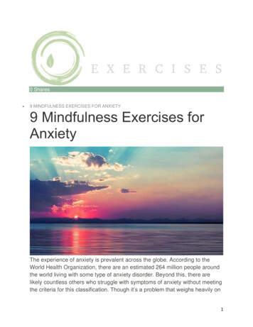 9 MINDFULNESS EXERCISES FOR ANXIETY 9 Mindfulness .