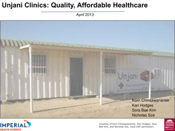 Unjani Clinics: Quality, Affordable Healthcare - MIT OpenCourseWare