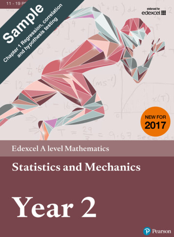 Statistics And Mechanics Year 2 - Pearson