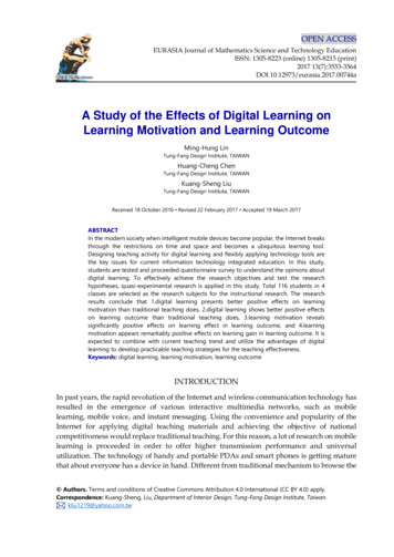 A Study Of The Effects Of Digital Learning On Learning .