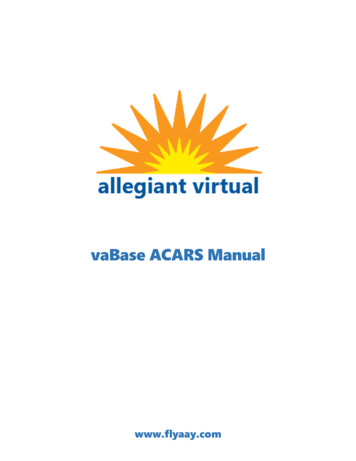 VaBase ACARS Manual - Allegiant Virtual Airlines