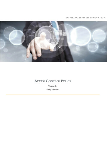 Access Control Policy - Imam Abdulrahman Bin Faisal University