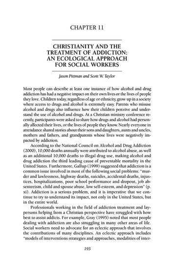 Christianity And The Treatment Of Addiction: An Ecological . - Nacsw