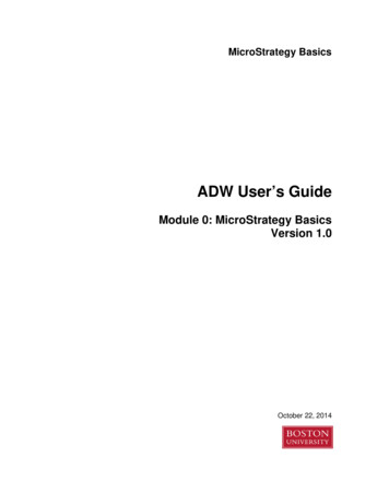 ADW User's Guide - Boston University