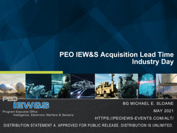 PEO IEW&S Acquisition Lead Time Industry Day