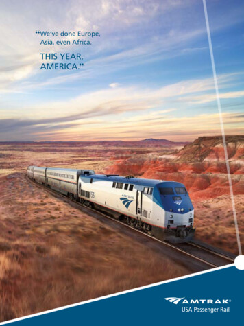 THIS YEAR, AMERICA. - Amtrak