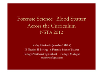 Forensic Science: Blood Spatter Across The Curriculum