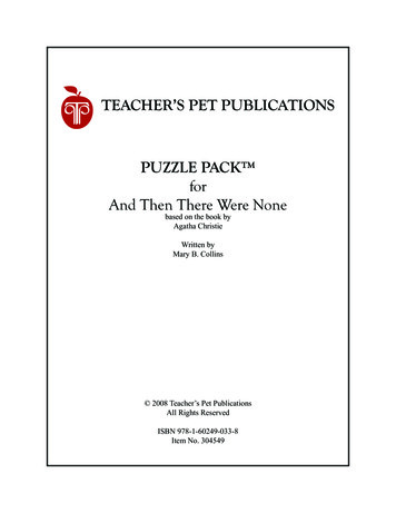 TEACHER’S PET PUBLICATIONS PUZZLE PACK For And Then 