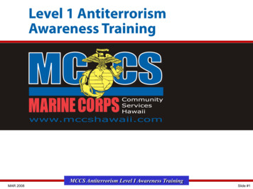 Level 1 Antiterrorism Level I Antiterrorism Awareness 