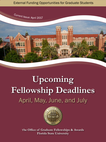 Upcoming Fellowship Deadlines - Ogfa.fsu.edu