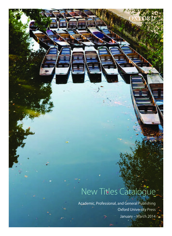 New Titles Catalogue - Global.oup 