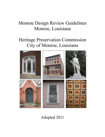 Monroe Design Review Guidelines Monroe, Louisiana Heritage Preservation .