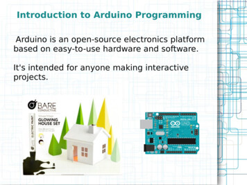 Introduction To Arduino Programming - City University Of .