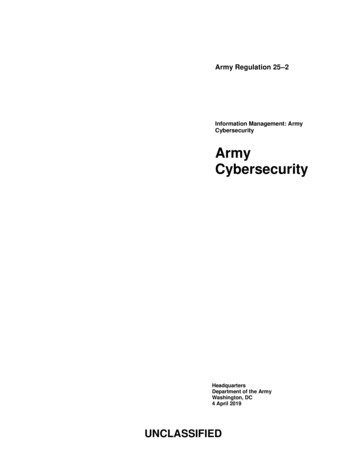 Army Cybersecurity