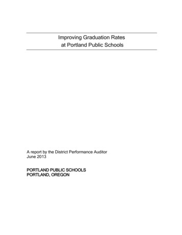 Improving Graduation Rates At Portland Public Schools