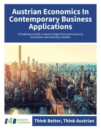 Austrian Economics In Contemporary Business Applications