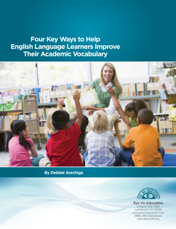 Four Key Ways To Help English Language Learners Improve .