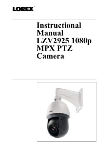 LZV2925 1080p MPX PTZ Camera Instructional Manual