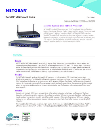 ProSAFE VPN Firewall Series Data Sheet FVS318G, FVS318N . - CNET Content