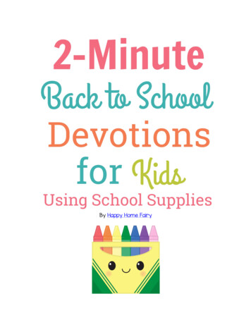 Back To School Devotions - Happy Home Fairy